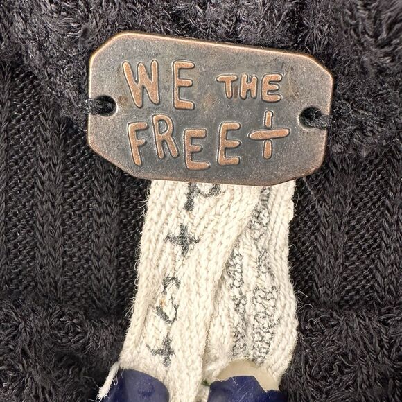 We The Free People Thermal Tunic Small Drippy Kristina Cowl Neck Black High Low - Picture 7 of 12